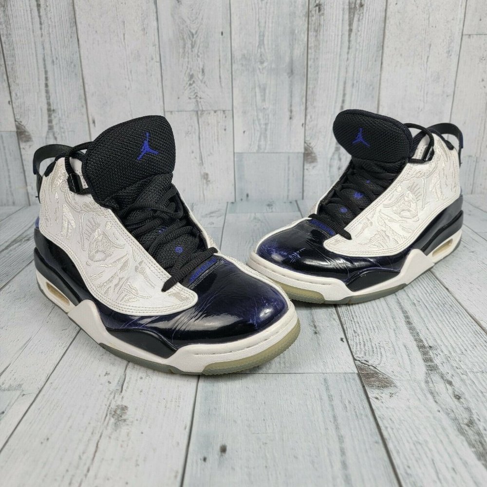Nike Air Jordan Dub Zero White & Black Blue  Laser Cut Mens Size 9 311045 106